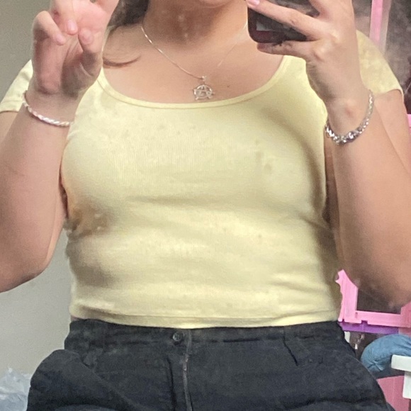 Yellow Crop Top - Picture 2 of 2